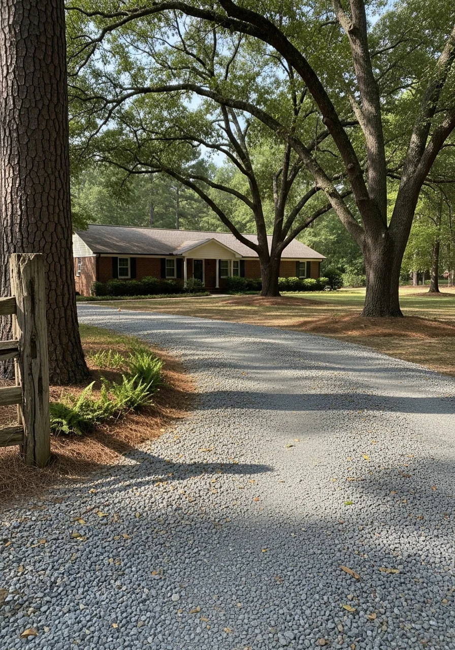 Residential property in Spartanburg County with traditional Southern-style home and mature landscaping.